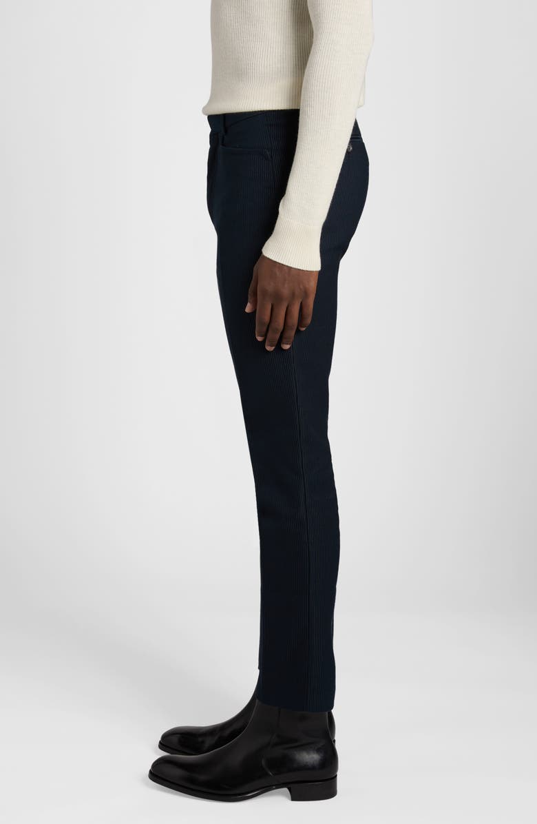 TOM FORD Cotton & Silk Twill Slim Fit Pants, Alternate, color, 