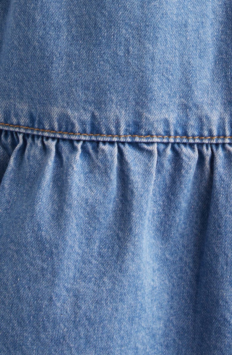 Alice + Olivia Mila Twist Denim Minidress, Alternate, color, Peyton Vintage Blue