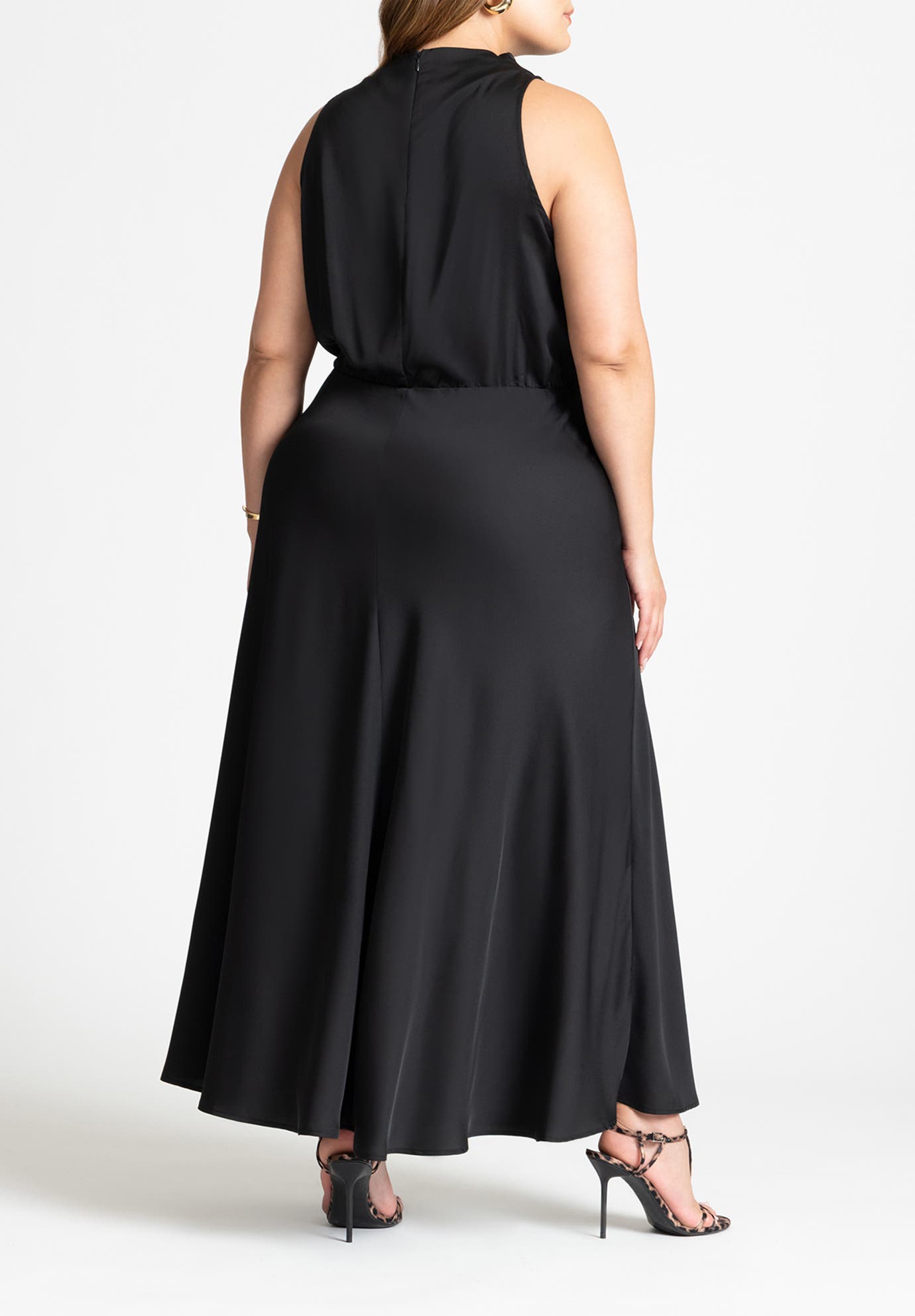 Draped Satin Maxi Dress - image 2