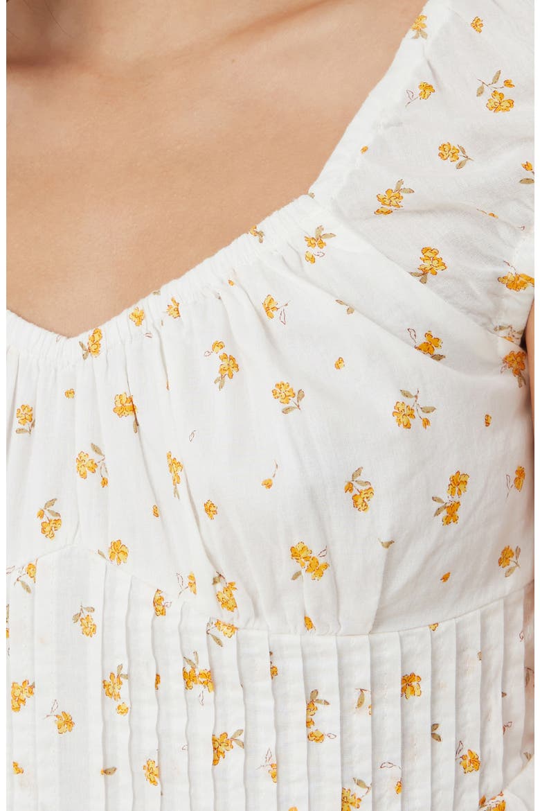Ivy Corset Cotton Minidress, Alternate, color, ESME DITSY COCONUT