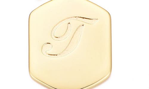 Adornia Monogram Initial Charm Chain Bracelet In Gold