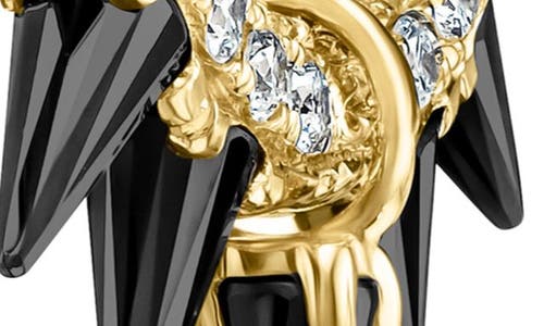 Maria Tash Single Diamond & Moissanite Spike Hoop Earring In Gold