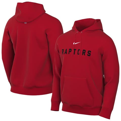 Men's Nike Red Toronto Raptors Sportswear Essential Wordmark Club Hoodie