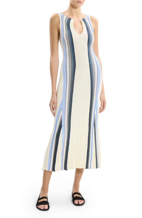 Drape Cotton Blend Ribbed Tank Dress