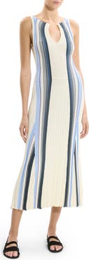 Theory Drape Cotton Blend Ribbed Tank Dress
