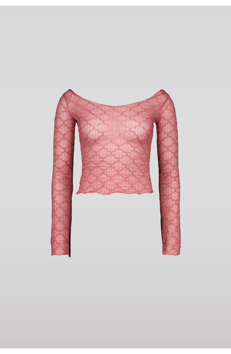 SAEMDI Crinkled Jersey Top, Main, color, Dusty Rose