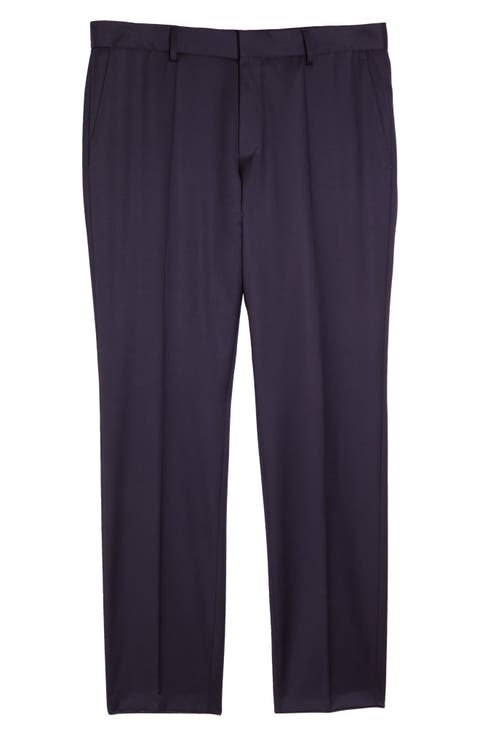Genius Slim Fit Flat Front Wool Dress Pants