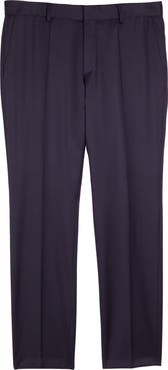 BOSS Genius Slim Fit Flat Front Wool Dress Pants