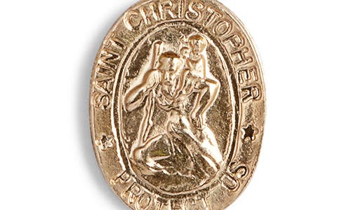 Set & Stones St. Christopher Charm Necklace In Gold
