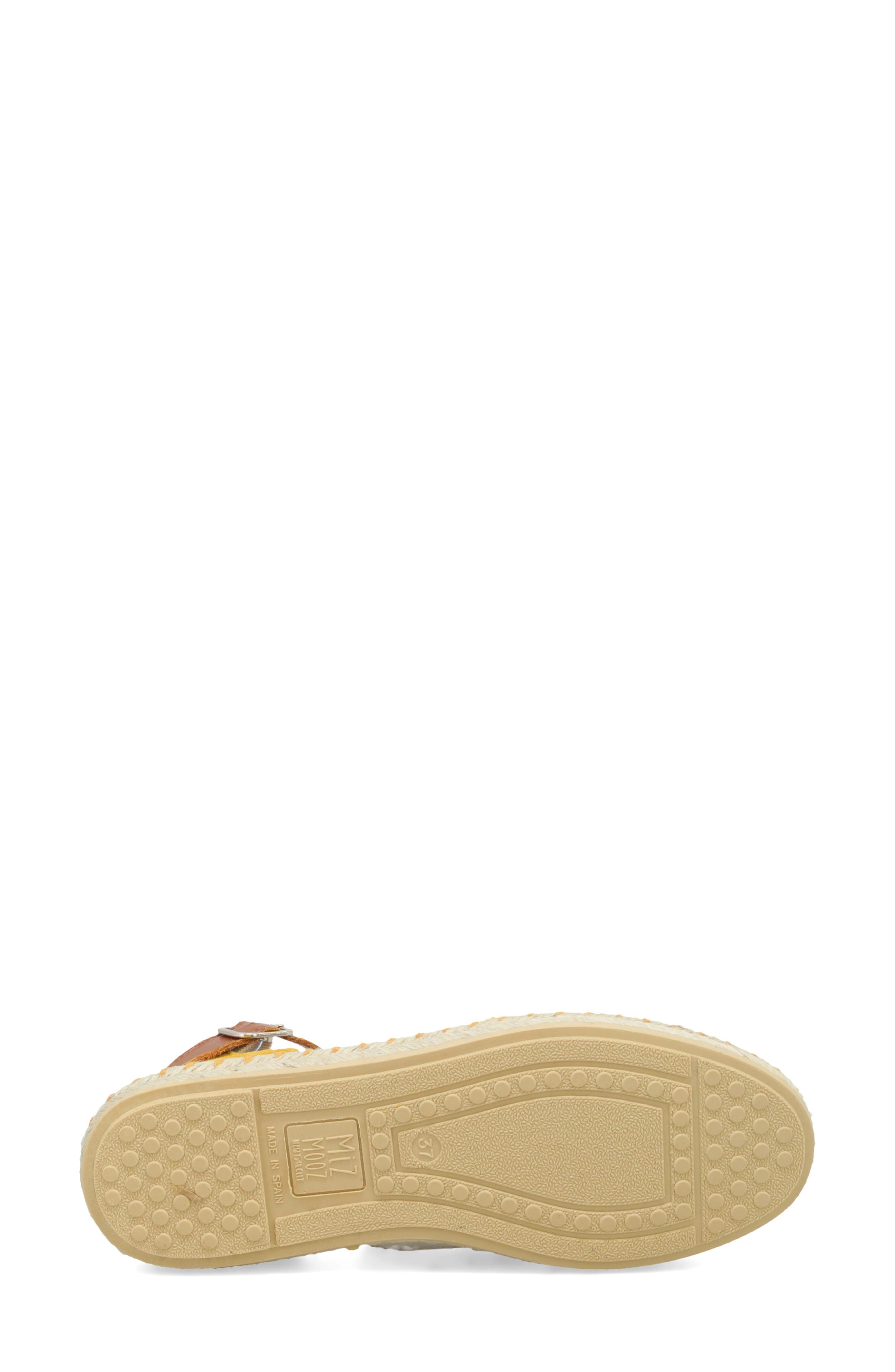 Cleo Ankle Strap Espadrille Flat, Alternate, color, OCHRE SUEDE