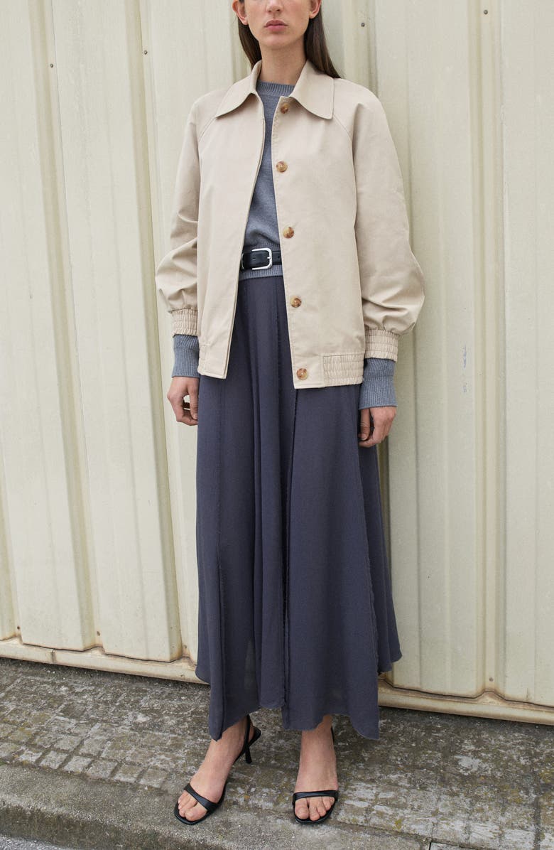 MANGO Collared Relaxed Bomber Jacket, Alternate, color,