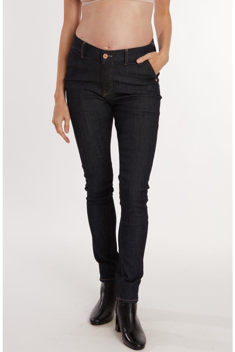 Sharon Maternity and postpartum denim, Alternate, color, DARK BLUE
