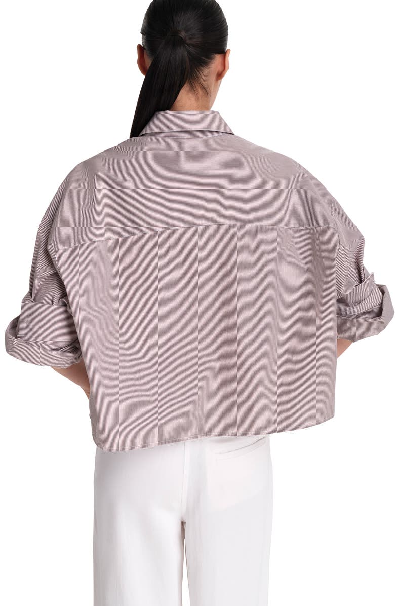 TWP Next Ex Stripe Crop Button-Up Shirt, Alternate, color, 
