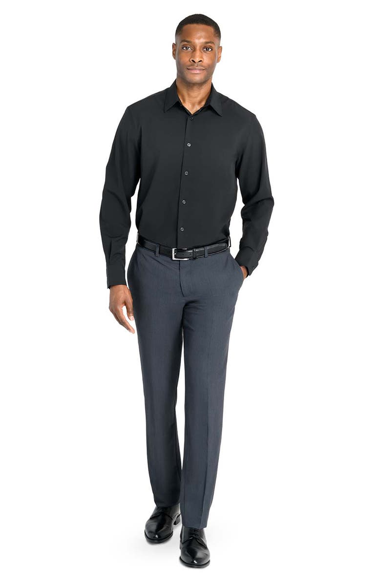 W.R.K Regular Fit Solid Black Performance Dress Shirt, Alternate, color, Black