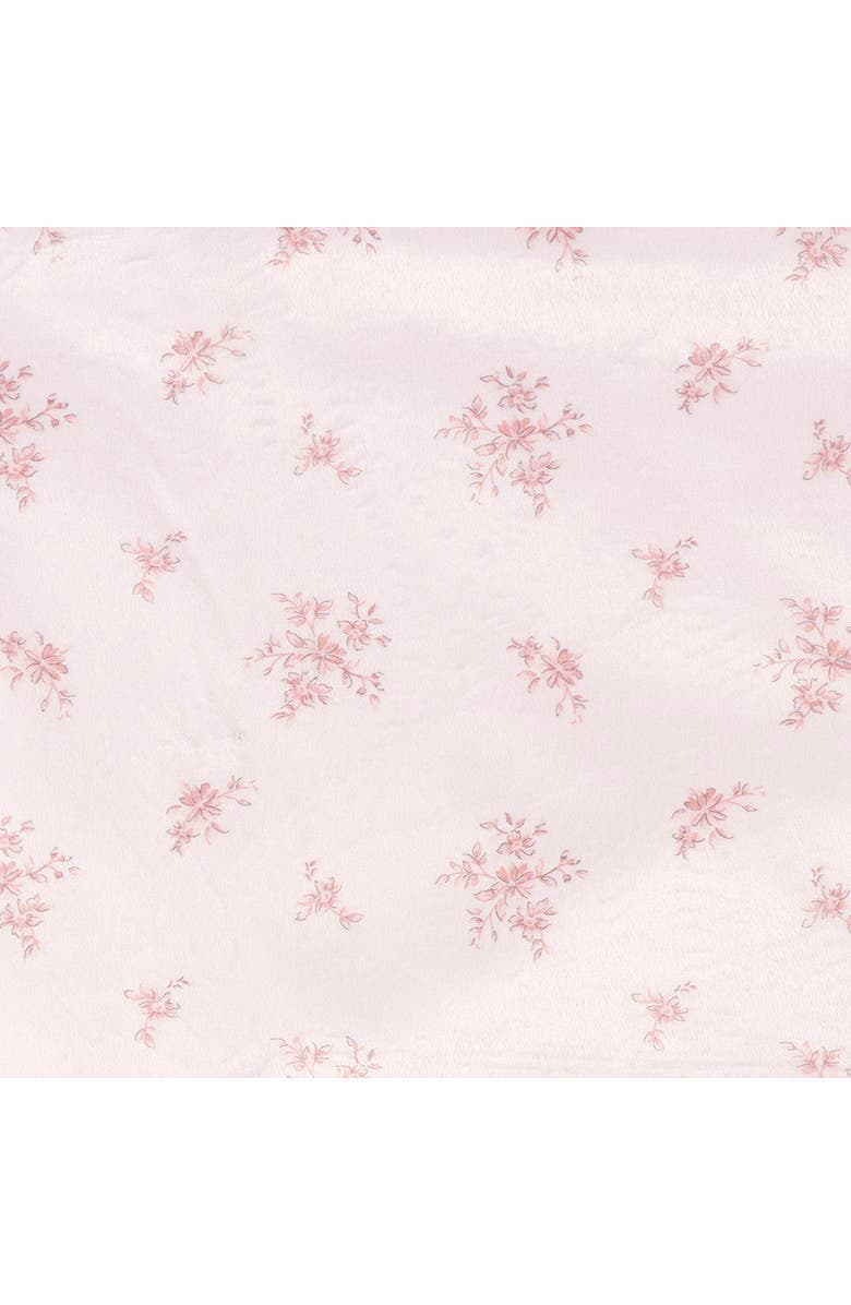 Just Born Floral Plush Blanket with Satin Trim, Alternate, color, Pink Floral