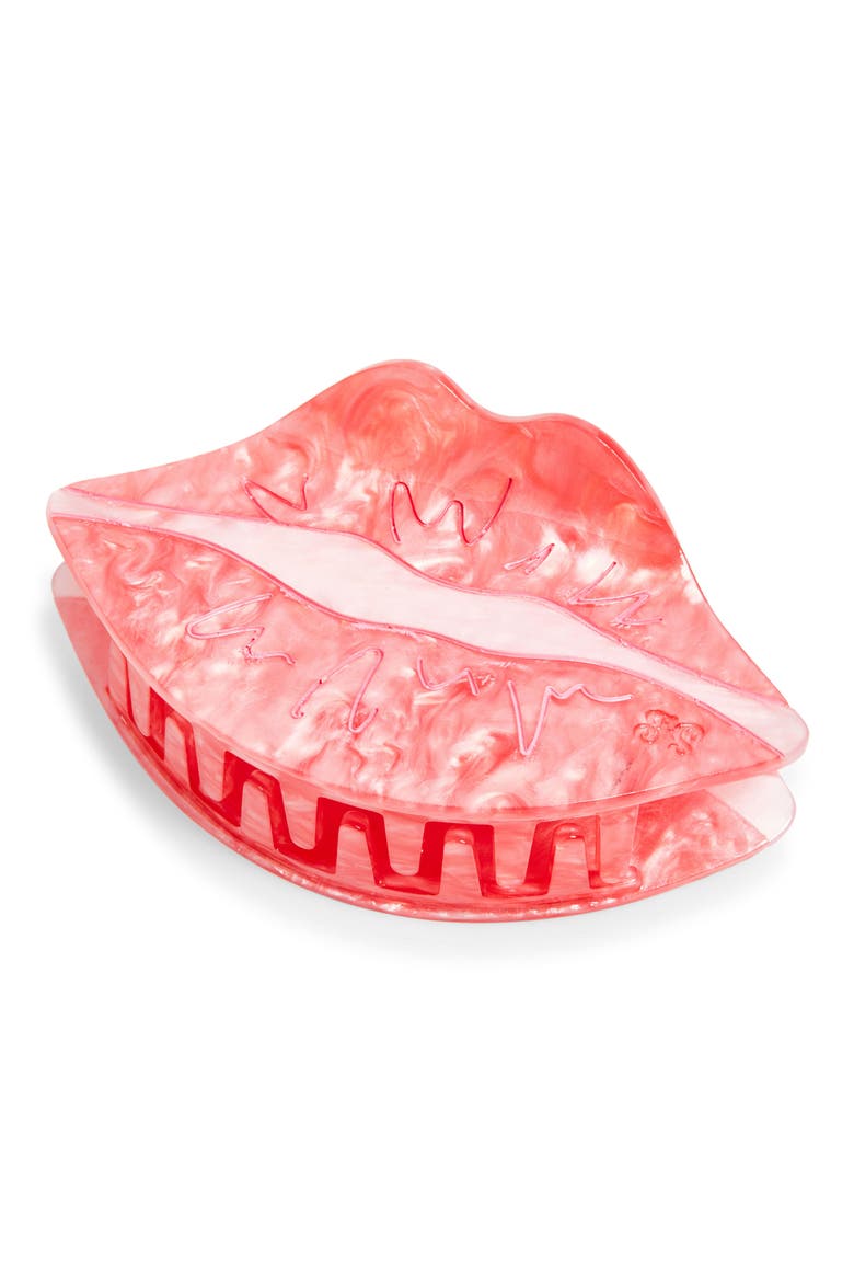 Pink Kiss Claw Clip, Main, color, PINK