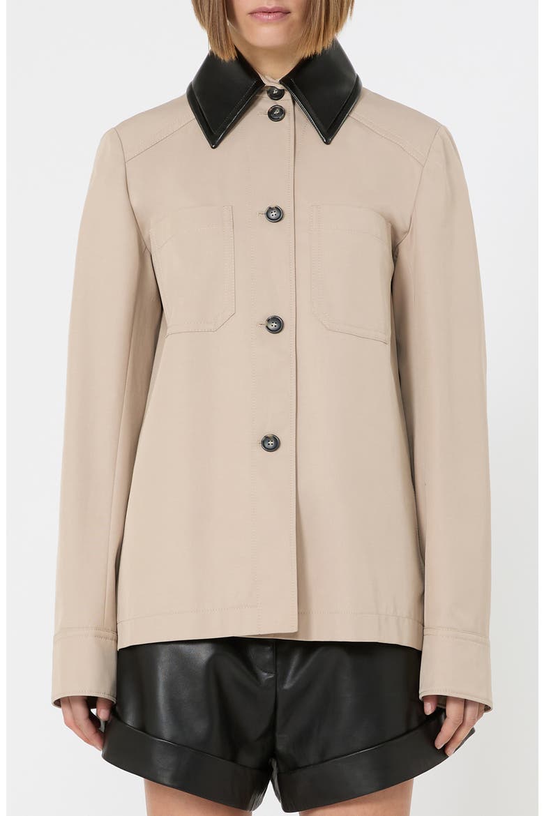Superbo Gathered Rain Jacket, Main, color, BEIGE
