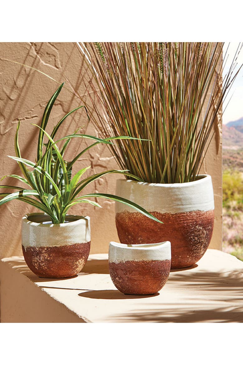 Ibiza Medium Terracotta Planter Pot Stylish Garden Decor, Alternate, color, Orange