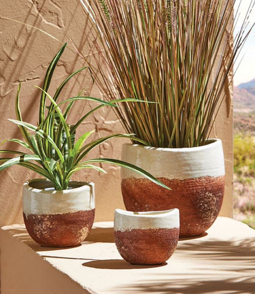 Tag Ibiza Medium Terracotta Planter Pot Stylish Garden Decor In Brown