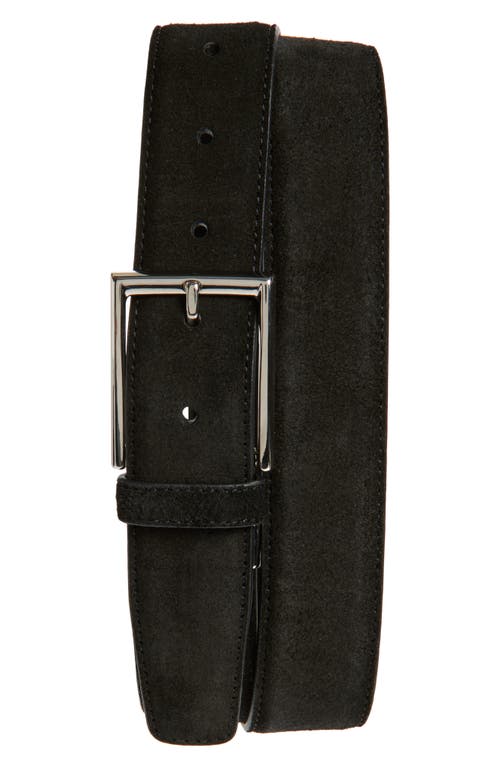 Canali Suede Belt In Black