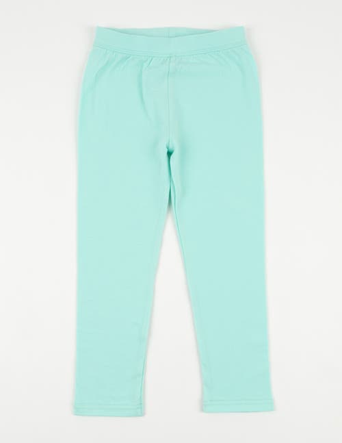 Leveret Girls Cotton Leggings, Solid Colors In Blue