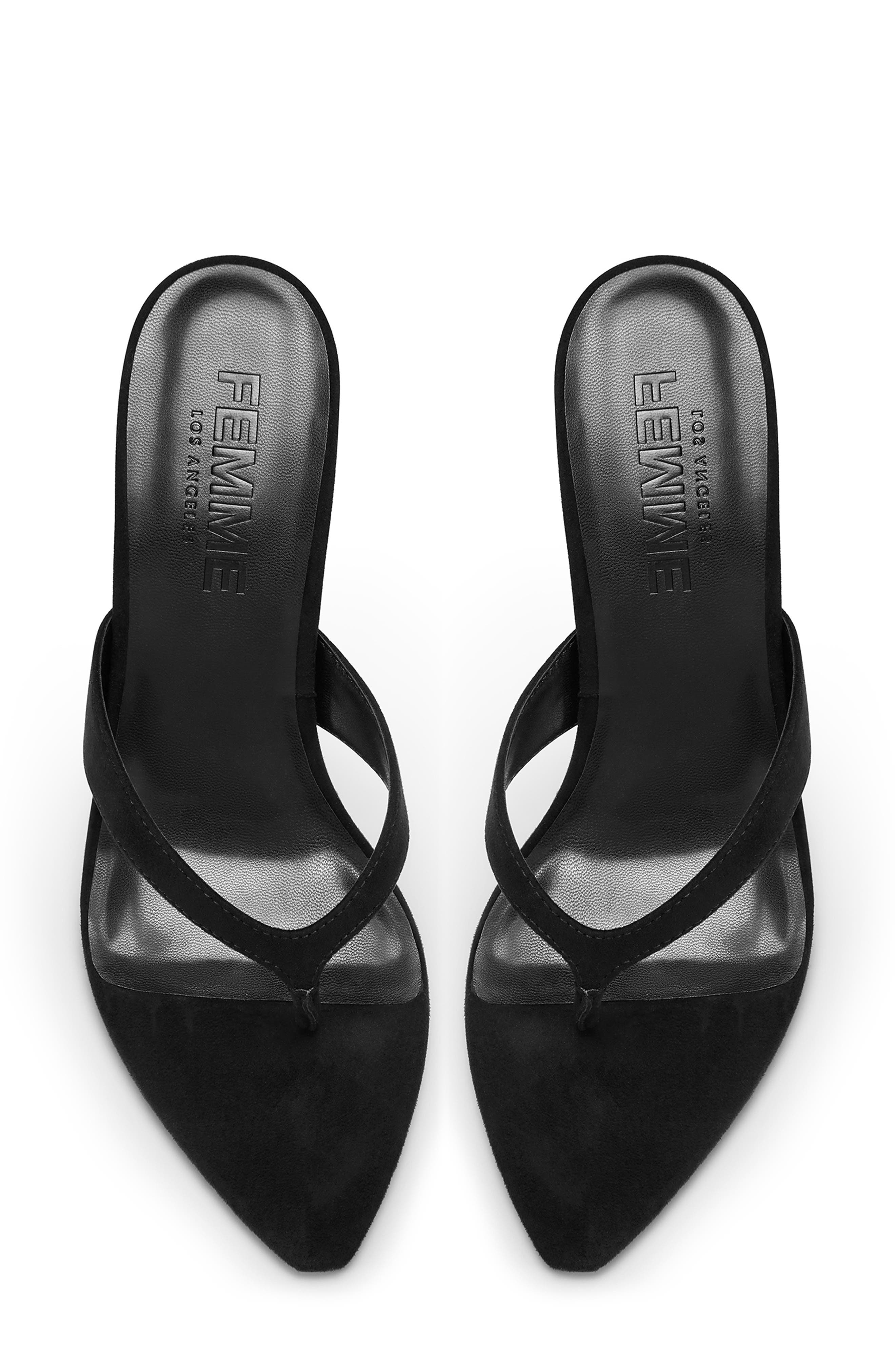 FEMME LA Tokyo Pointed Toe Sandal, Alternate, color, Black