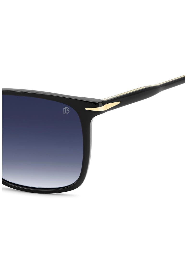1219/S/US 57mm Gradient Rectangular Sunglasses, Alternate, color, BLACK/ BLUE SF