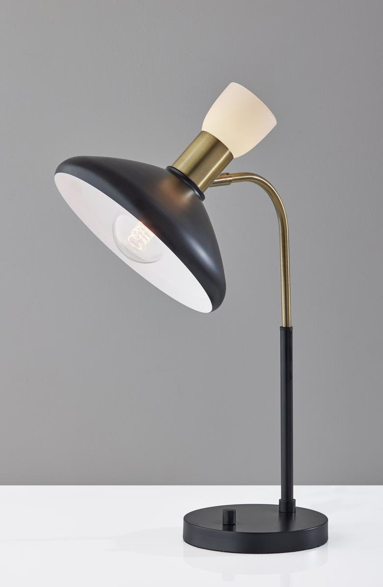 ADESSO LIGHTING Patrick Desk Lamp, Alternate, color, Black W/ Brass Accents