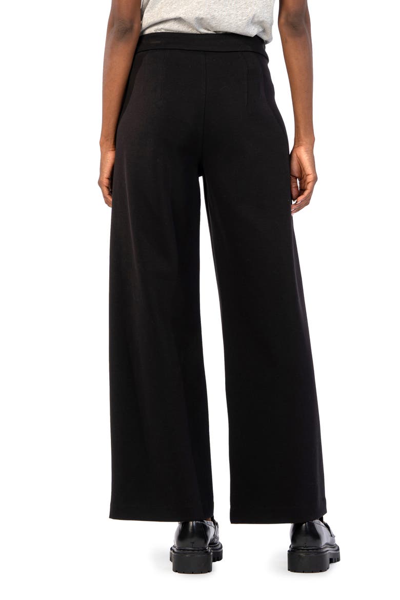 Meg Pleated Wide Leg Trousers, Alternate, color, BLACK