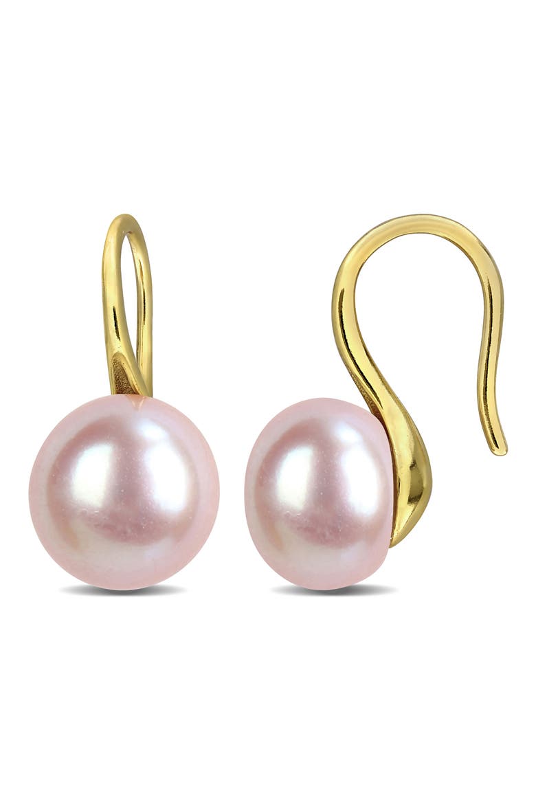 Cultured Freshwater Pearl Drop Earrings, Main, color, PINK