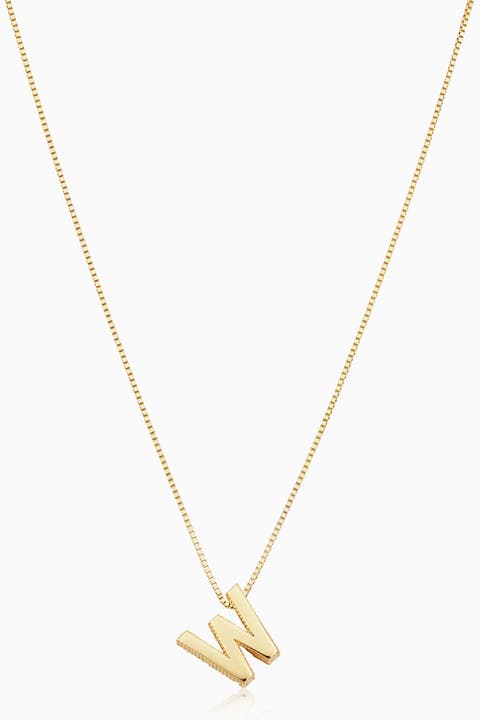 14K Gold Love Letter Initial Necklace