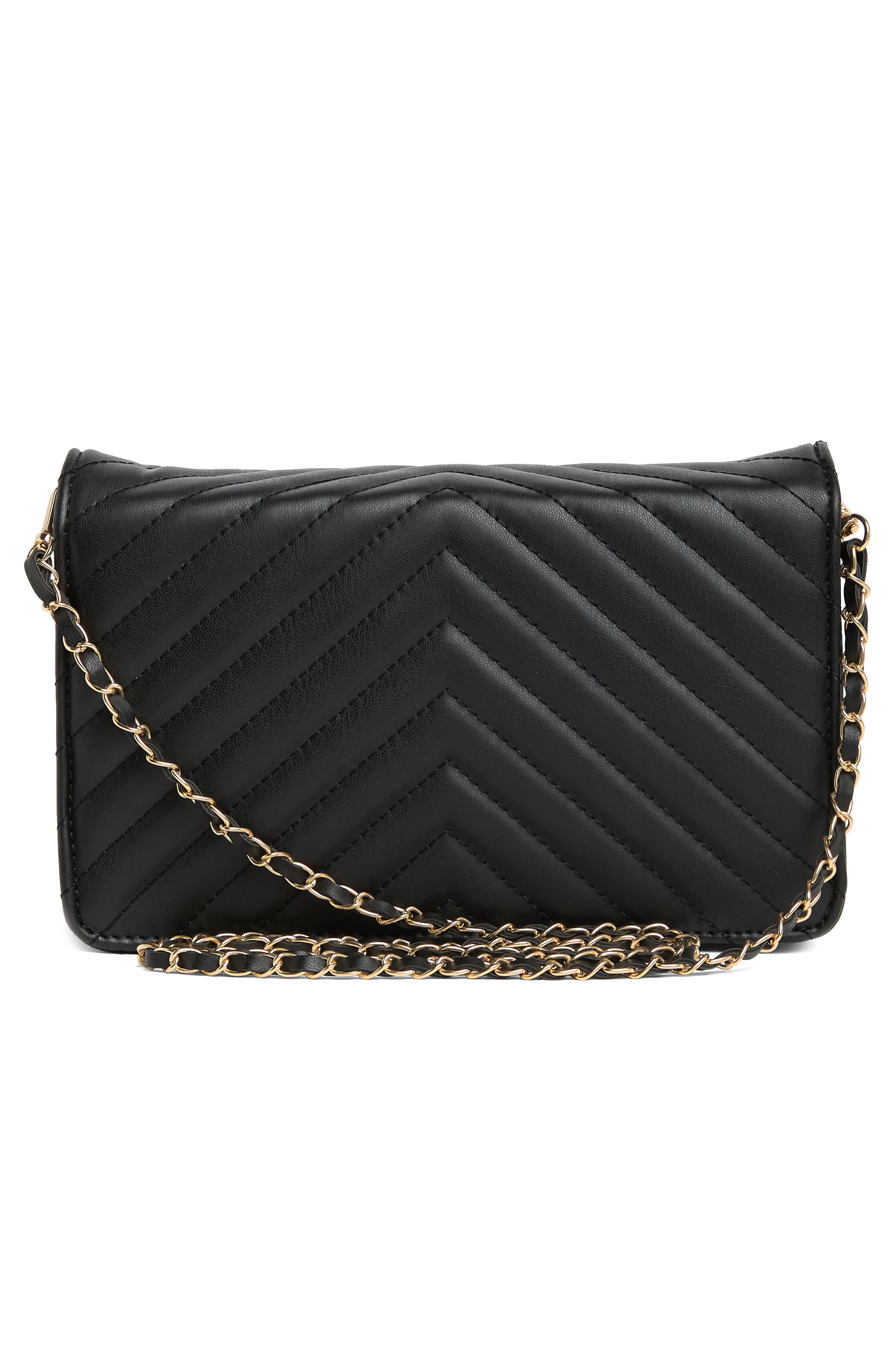 Badgley Mischka Collection Chevron Quilted Crossbody Bag, Alternate, color, 