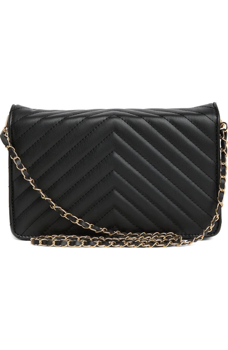 Badgley Mischka Collection Chevron Quilted Crossbody Bag, Alternate, color,