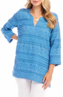 Embroidered Cotton Tunic Top