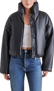 Steve Madden Stratton Faux Leather Puffer Jacket