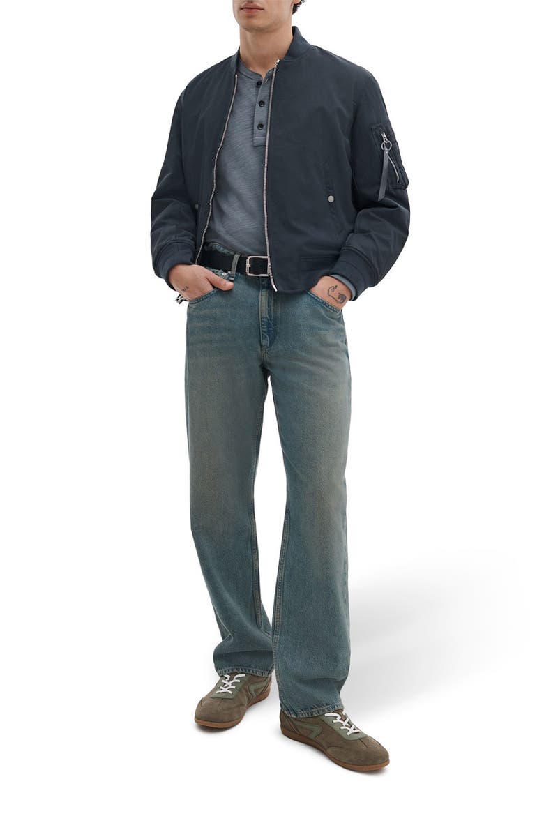 Manston Nylon Bomber Jacket, Alternate, color, NAVY