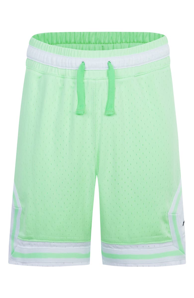 Jordan Kids' Dri-FIT Sport Diamond Mesh Basketball Shorts, Main, color, Vapor Green