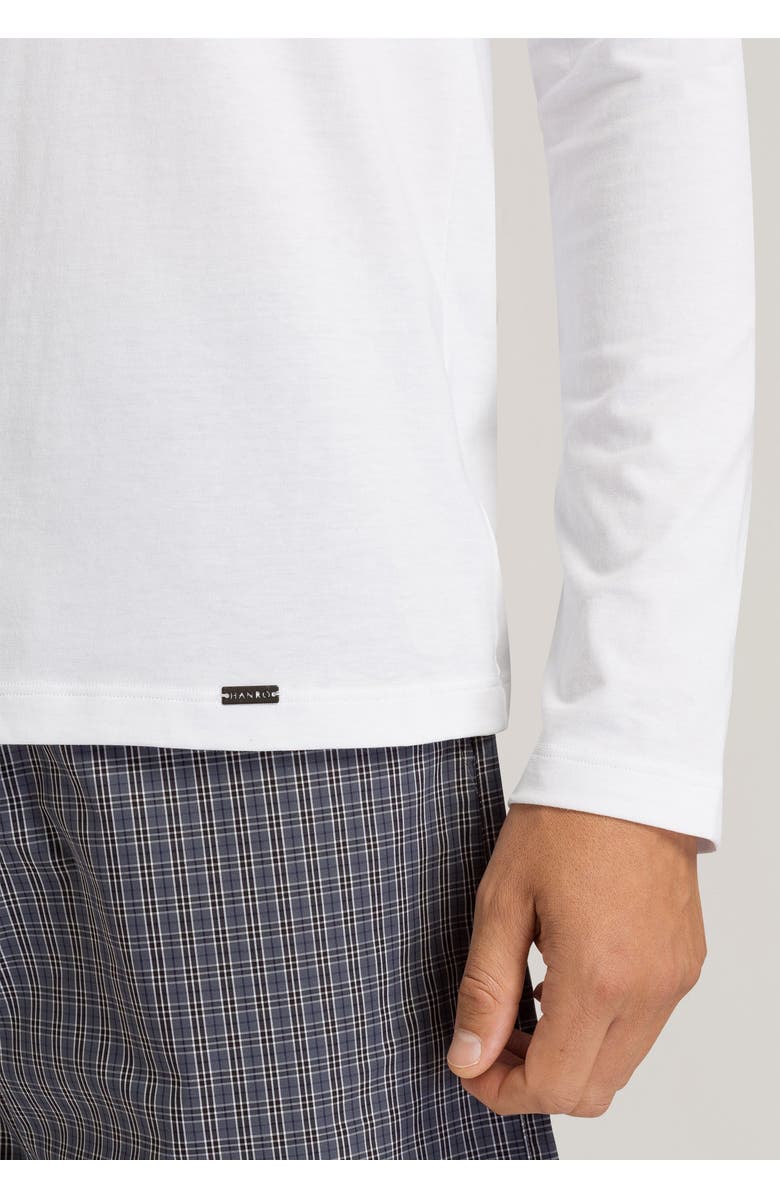 Hanro Living Cotton Crew Neck Top, Alternate, color, White