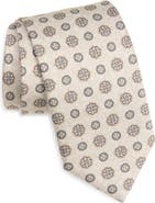 David Donahue Geometric Silk Necktie