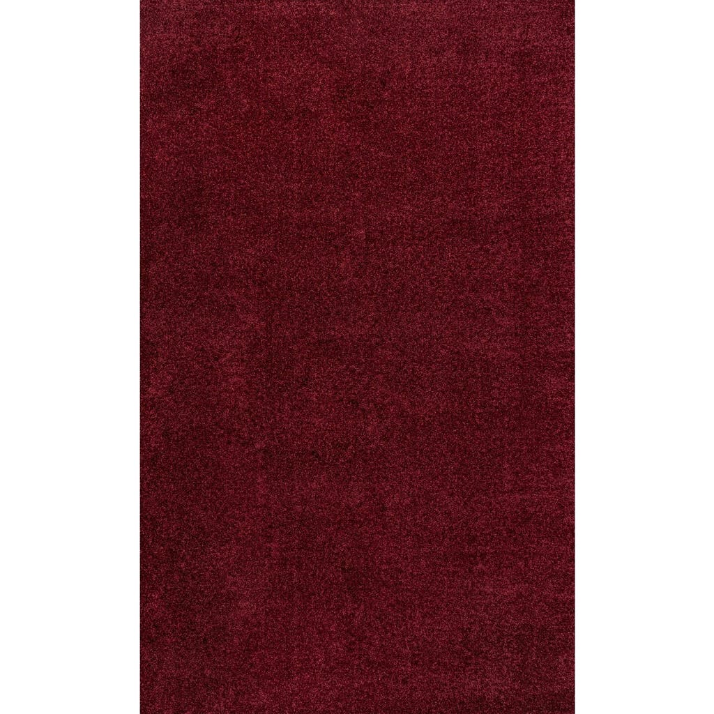 Jonathan Y Haze Solid Low-pile Area Rug In Red