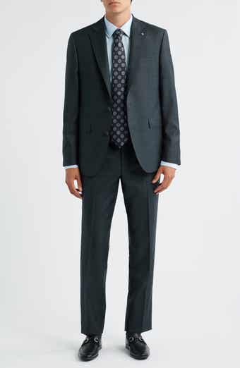 Esprit Dark Olive Mélange Wool Suit