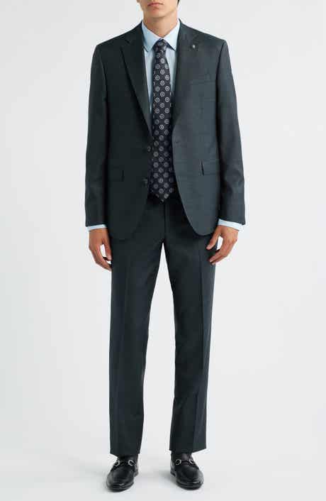 Jack Victor Esprit Dark Olive Mélange Wool Suit