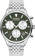Movado Calendoplan Chronograph Bracelet Watch, 43mm