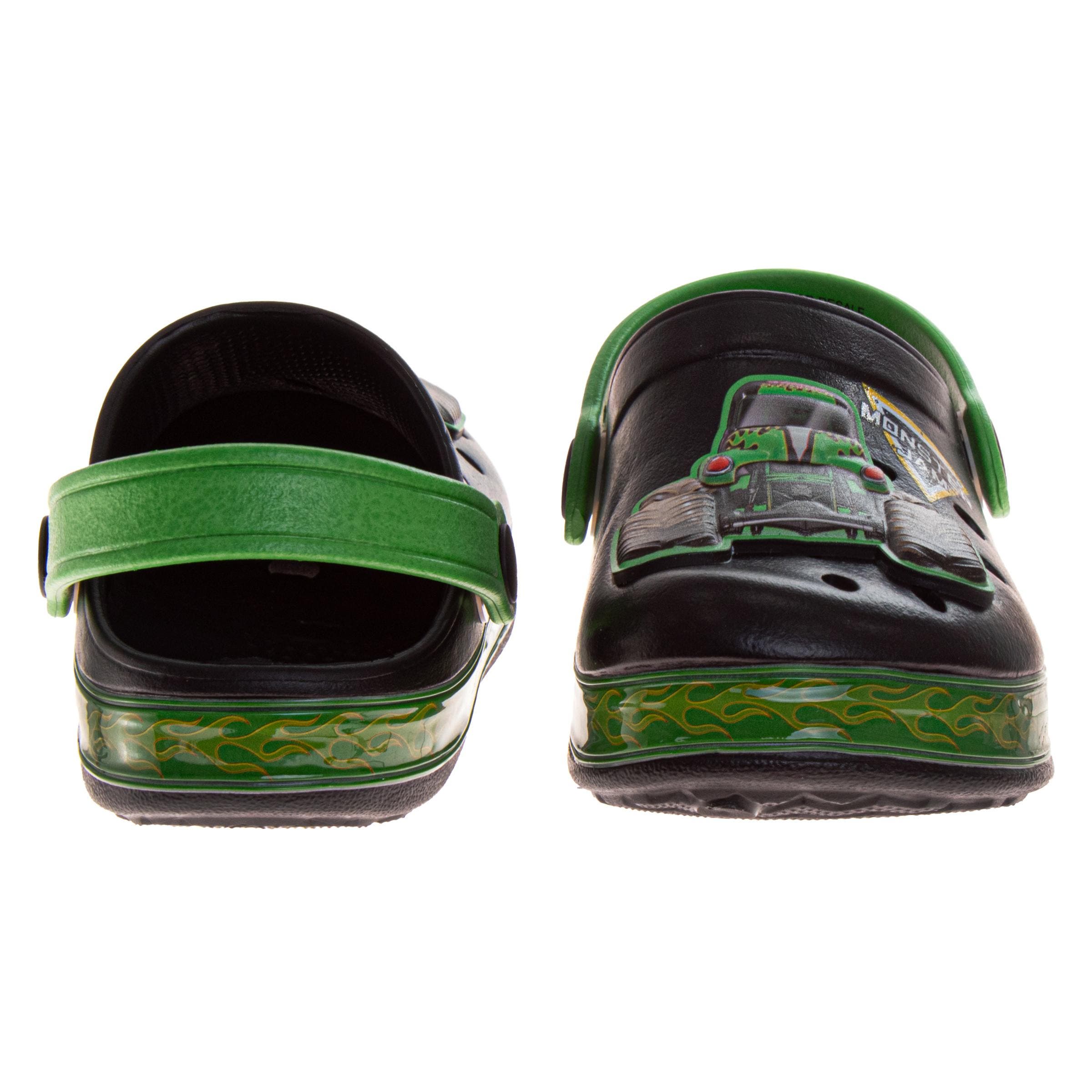 Monster Jam Megalodon Clogs, Alternate, color, Black Green