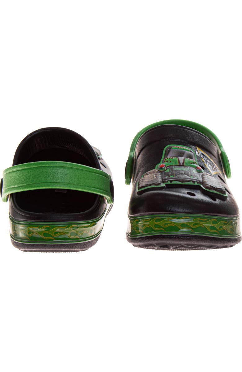 Monster Jam Megalodon Clogs, Alternate, color, Black Green