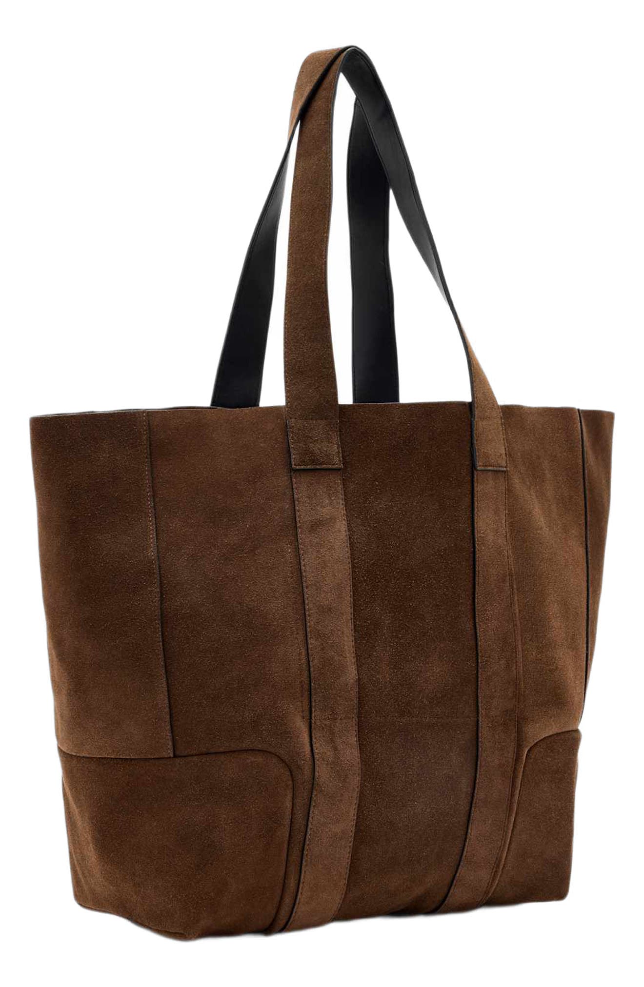 Ares Suede Tote, Alternate, color, FANGO BROWN