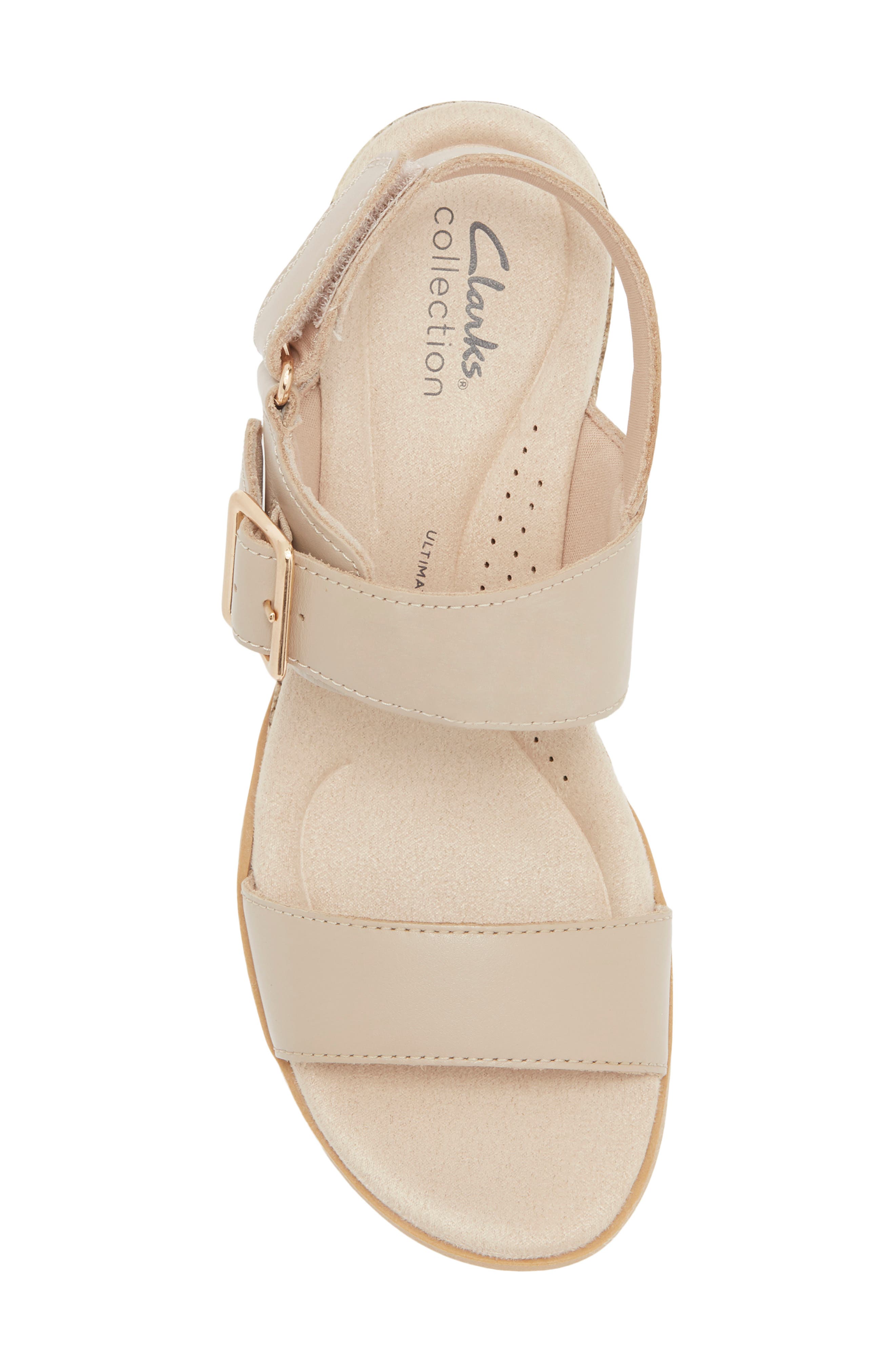 Diaz Rose Wedge Sandal, Alternate, color, SAND COMBI