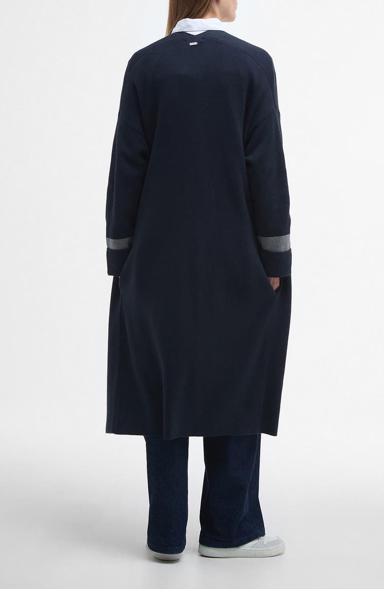 Barbour Coretta Double Face Cotton Cardigan, Alternate, color, Navy/ Grey Marl