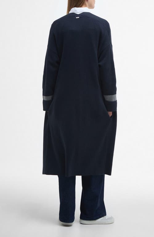 Barbour Coretta Double Face Cotton Cardigan In Blue