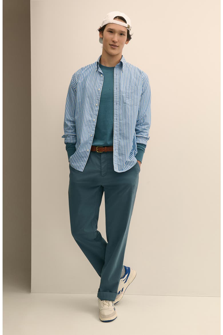 Straight Leg Chino Pants, Alternate, color, INDIAN TEAL